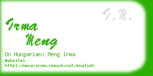 irma meng business card